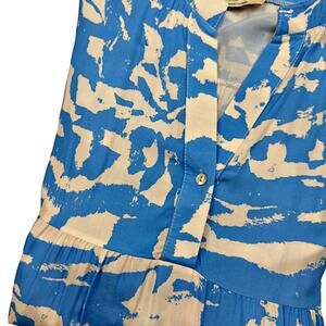 in Italy brand Blue White MuMu Tiered Maxi Dress Little Corner Miami Cruise